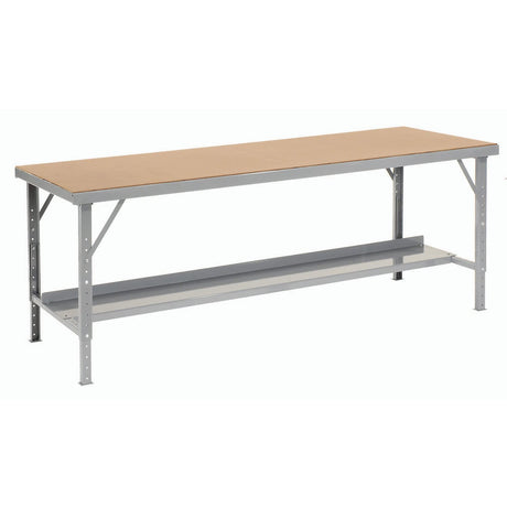 Global Industrial Heavy-Duty Extra Long Hardboard Folding Assembly Workbench, 84" W x 34" D, Gray Global Industrial