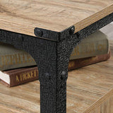 Sauder Steel River L-Shaped Desk, L: 59.84" x W: 57.32" x H: 29.53", Milled Mesquite Finish Sauder