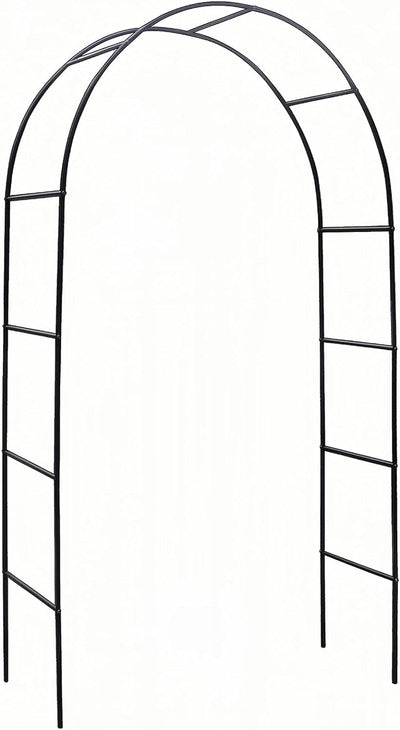 Garden Arch Trellis Metal Garden Arbor for Various Climbing Plant, Wedding Arches for Ceremony Decoration Outdoor Lawn Backyard, 7'8" H x 4'5" W, Dark Green