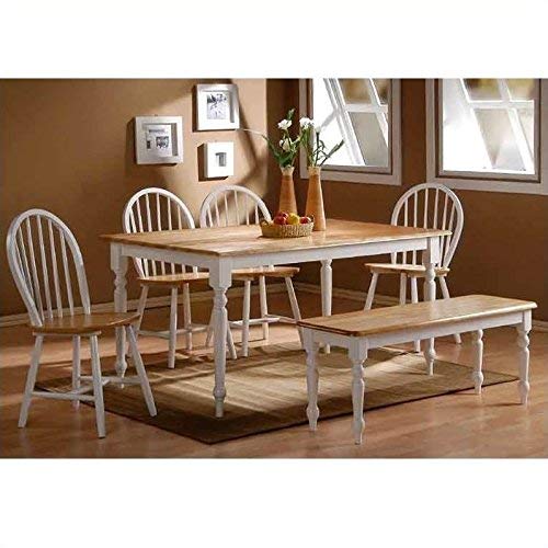 Boraam Farmhouse Table, White/Natural Boraam