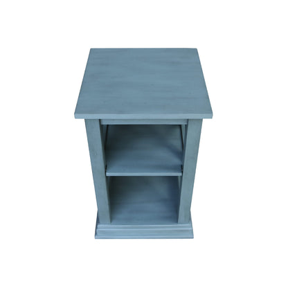 IC International Concepts International Concepts Hampton Accent Shelves Table, Ocean Blue - WoodArtSupply