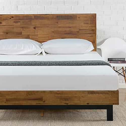 Zinus Tricia Adjustable Wood Platform Bed Frame with Slat Support - Full Size - WoodArtSupply