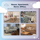 Serta Copenhagen Rolled Arm Sofa, Easy Care Polyester, Soft Pillow Back, Pocket Coil Seat Cushions, Removable Covers, Couch for Small Spaces, Living Rooms or Bedrooms, 61" Loveseat, Tan Serta