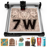 ATOMSTACK Swift 7W Laser Engraver, Swift 7W Laser Cutter, 0.06mm High Accuracy Laser Engraving Machine for Wood and Metal, Dark Acrylic, Glass, Leather Black ATOMSTACK