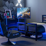 X Rocker Basecamp Full Size Gaming Bed, Rotating TV Mount with Vented Console Storage, Metal Mesh Frame with Slats, Amazon Exclusive, Black X Rocker