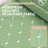 Morkprism Gaming Chair Breathable Fabric,Computer Office Chair with Footrest,Massage Lumbar Support and Gel Pad,Ergonomic Reclining Gamer Chair with Adjustable Armrests and Spring Cushion Green Morkprism