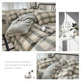 HighBuy Buffalo Plaid Comforter Set Full Size Green Khaki Grid Bedding Comforter Full Boho Gingham Checkered Bedding Set 3 Piece Lightweight Fluffy Comforter with 2 Pillowcases for Boys Men HighBuy