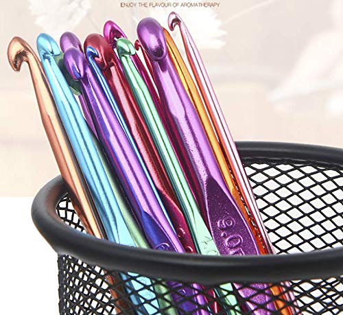 14PCS Aluminum Crochet Hooks Knitting Needles Craft Yarn 2.0mm/2.5mm/3.0mm/3.5mm/4.0mm/4.5mm/5.0mm/5.5mm/6.0mm/6.5mm/7.0mm/8.0mm/9.0mm/10.0mm HSYMQ