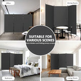 Kecreque 3 Panel Room Divider 6 Ft Folding Screen Room Dividers with 4 Curved Metal Feet Partition Wall Divider,Privacy Screens Portable Wall for Office,Bedrooms,Dining,Dorm,Grey Kecreque