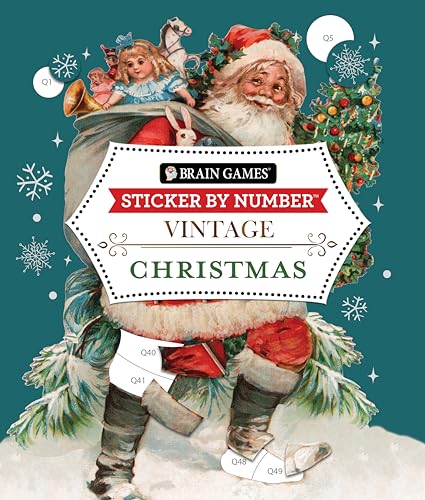 Brain Games - Sticker by Number - Vintage: Christmas WoodArtSupply