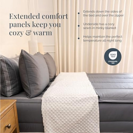 Beddy's All in One Bed in a Bag Zipper Bedding Set, Bottom Sheet, Cuddle Blanket, Comforter, Pillowcase(s) & Sham(s), Minky Interior Sheets with Comforter, Zip Bedding for Dorms, Bunks, Kids & Adults Beddy's