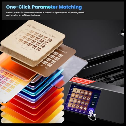 Algolaser 40000mW Laser Engraver Machine - Laser Cutter/Engraver with Air Assist Kit - Laser Engraving Machine with 3.5" Smart Touchscreen & AlgoOS System,Laser Engraver for Metal,Wood,Acrylic AlgoLaser