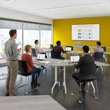 Bush Business Furniture 60-inch Trapezoid Modular Office Conference Table, Synergy Collection, Platinum Gray Bush Furniture