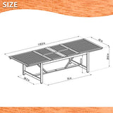 Amazonia Jefferson 13-Piece Patio Extendable Dining Table Set | Light Wicker Chairs | Ideal for Outdoors and Indoors, Brown-Teak Finish Amazonia