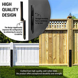 WIMART Fence Post Repair Kit, Heavy Duty Steel Fence Post Anchor Ground Spike for Repair Tilted, Broken Wood Fence Post (Black - Set 4) WIMART