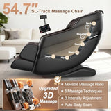 FURNIMAT 2026 Massage Chair Full Body, 3D SL-Track Zero Gravity Shiatsu Massage Chair Recliner with AI Control, Body Scan, Airbags, Heating, Foot Roller, Auto Modes, Bluetooth Speaker FURNIMAT