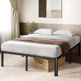 Zinus Van 16 Inch Full Metal Platform Bed, Steel Slat Support, No Box Spring Needed, Eco Friendly WonderBox Packaging, Easy Assembly, Black Zinus