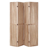 VEVOR Wood Room Divider, 4 Panel Wood Folding Privacy Screen, 66.9 Inches Tall Indoor Carved Partition Divider, Portable Decoration Screen, for Room Separation, Home, Office, Restaurant & Bedroom VEVOR