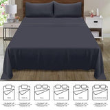 MyOwn Queen Sheet Set - Double Brushed Microfiber Bedding Set Queen, 4 Piece Deep Pocket Queen Sheet - Ultra Soft, Easy-Fit, Wrinkle Free, Quick Dry, Easy Care Queen Sheets - Charcoall Grey MyOwn