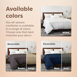 HOSPITOLOGY PRODUCTS White Comforter Queen Hypoallergenic Duvet Insert Microfiber All Season Goose Down Alternative Quilted - Corner Loops - Box Stitched - Washable - 90" W x 94" L HOSPITOLOGY PRODUCTS