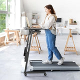 Enayplon Small Standing Desk with Wheels, Portable Treadmill Desk, Rolling Desk Adjustable Height for Laptop, Mobile Standing Table for Walking Pad, Bedside Table Enayplon