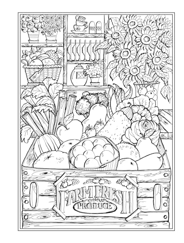 Creative Haven Country Farm Scenes Coloring Book: Relax & Find Your True Colors (Adult Coloring Books: In The Country) Dover Publications