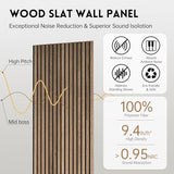 Ritollo Wood Panels for Wall, 4-Pack 94.48" x7.87" 3D Wood Slat Wall Panel, Acoustic Slat Wall Panel for Modern Interior Decor, TV Background, Living Room, Walnut RITOLLO
