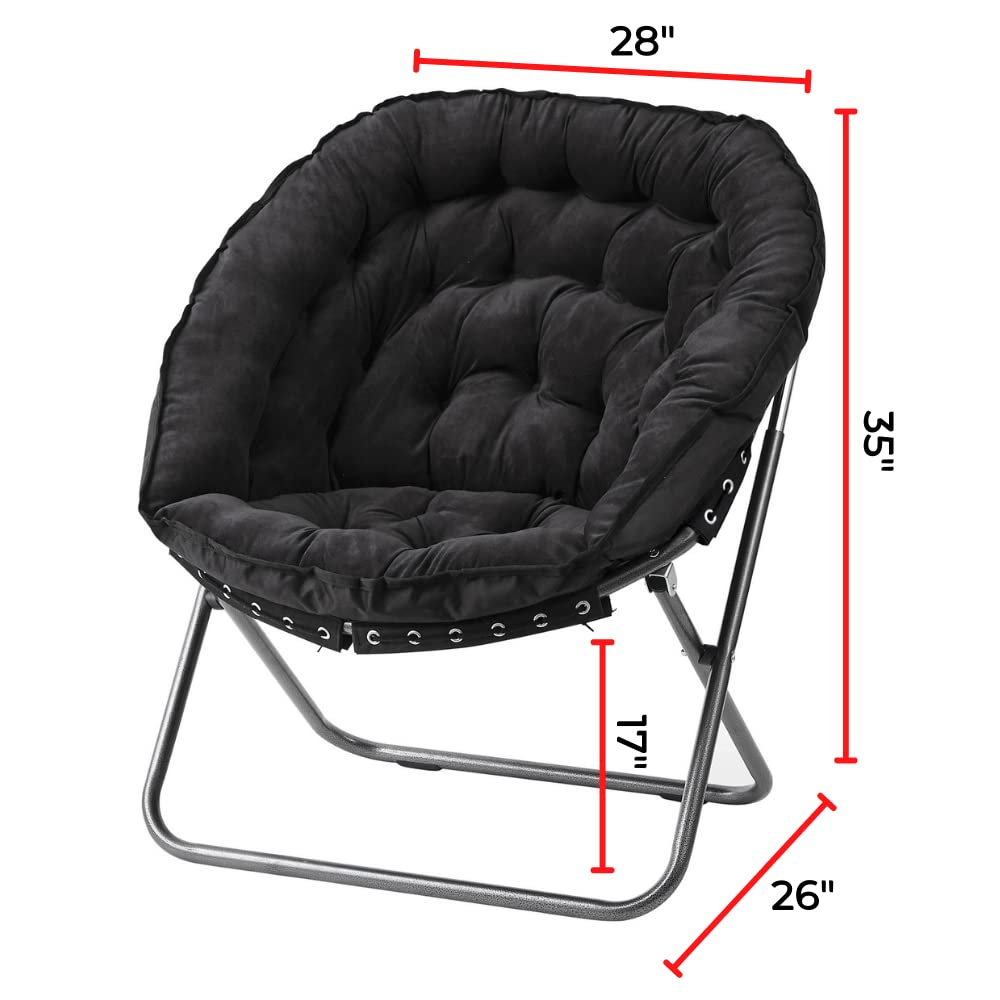DormCo Papasan Moon Chair - Black DormCo