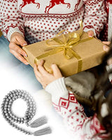 Wooden Beads Garland with Tassels, 61 Inch Grey Wood Bead Garland, Modern Farmhouse Decor, Boho Home Decor Clearance DF DUALFERV