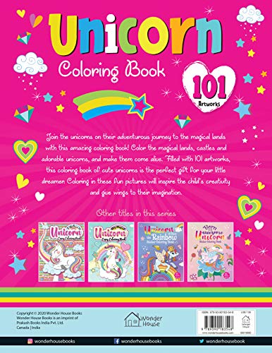 101 Unicorn Colouring Book: Fun Activity Colouring Book For Children