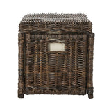 happimess HPM9002A Elijah 30" Wicker Storage Trunk, Collapsible for flat storage, Rattan-Sarang Buaya, Coastal for Office, Dorm Room-LivingRoom, Bedroom, Dining Room, Brown happimess