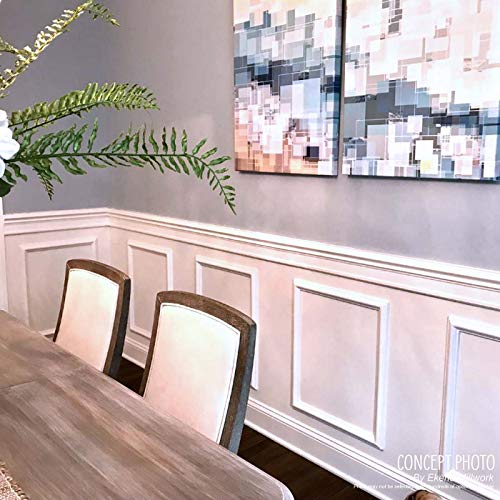 Ekena Millwork PNL16X20AS-02 16"W x 20"H x 1/2"P Ashford Molded Scalloped Wainscot Wall Panel Ekena Millwork