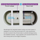 WOODBRIDGE 59" Acrylic Freestanding Bathtub Contemporary Soaking Tub, Black Acrylic(Matte Black Drain/Overflow),BTA1816-MB WOODBRIDGE