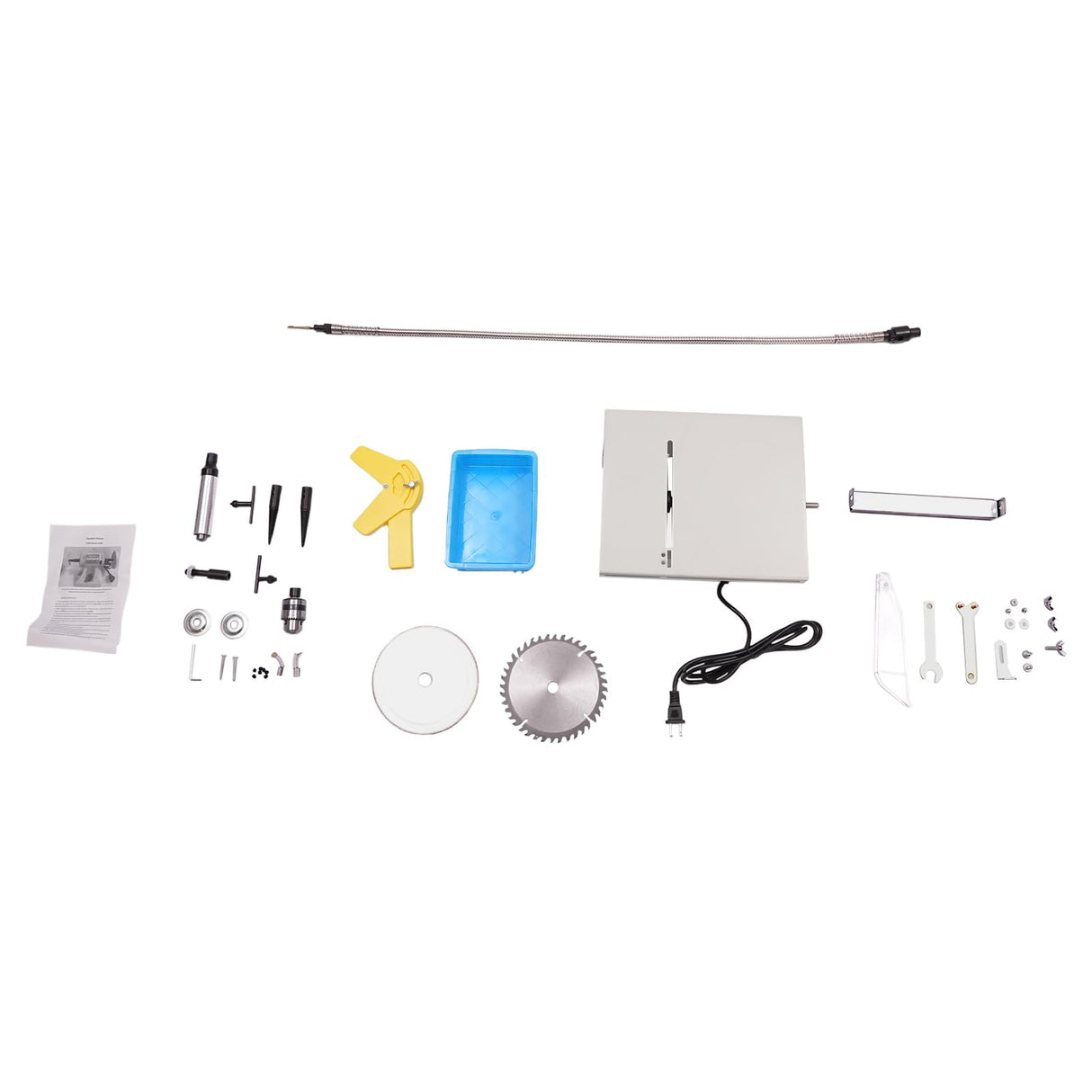 110V Multi-function Mini Table Saw, 750W Portable High Precision DIY Woodworking Cutter Handmade Tool,1000-10000RPM Electric Benchtop Table Polisher Grinder Saw Cutting Machine for Gem Jewelry Rock MUSESPANI