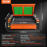 VEVOR 130W CO2 Laser Engraver, 35 x 55 in, 19.7 IPS Laser Cutter Machine with 2-Way Pass Air Assist, Compatible with LightBurn, CorelDRAW, AutoCAD, Windows, Mac OS, Linux, for Wood Acrylic Fabric More VEVOR