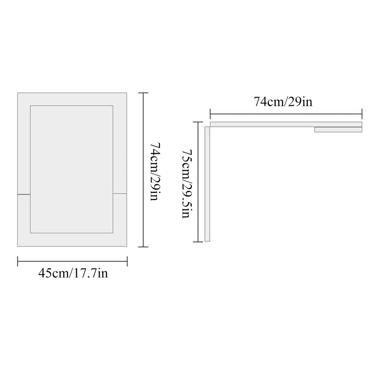 HZLCMPY Wall Mounted Folding Table, Flip-up Dining Table Wood Drop-Leaf Desk with Support Legs, L29 x W17.7 x H29.5 Inch, Kitchen Laundry Room Restaurant Office Wall Table (Black) HZLCMPY
