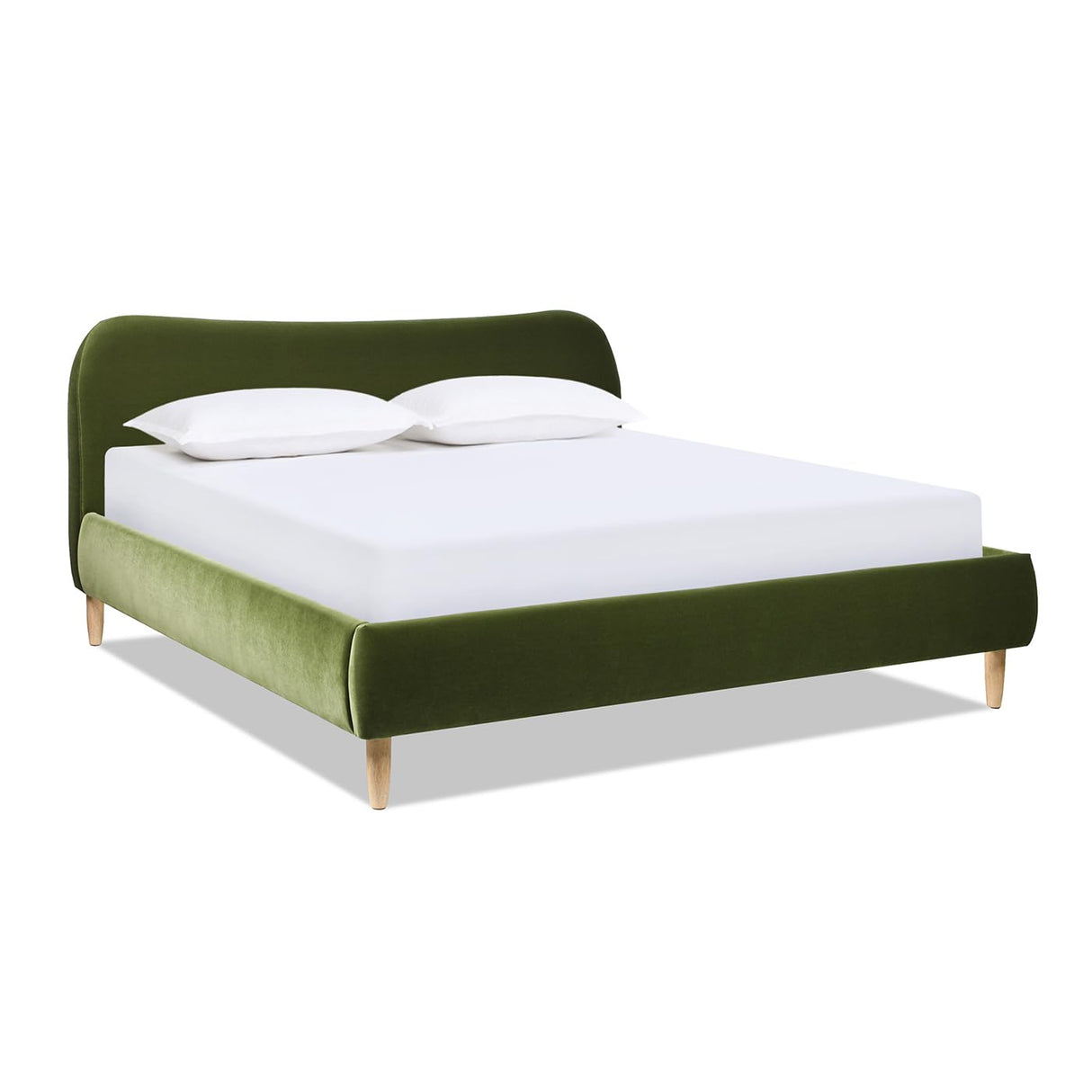 Jennifer Taylor Home Roman Curved Headboard Performance Velvet Upholstered Modern Platform Bed Frame Jennifer Taylor Home