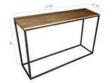 Fab Habitat Evolve Console Table - 47" L Modern Industrial Mango Wood Rectangle Table, Handcrafted for Living Room, Entryway, or Office - Natural Finish Fab Habitat