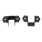 Coshar 4Pcs Heavy Duty Bed Rail Fittings Black Bed Frame Brackets Adapter U-Shape Bed Supporters Hardware for Bunk Bed Headboard, 3.62"x1.9"(L*W) Coshar