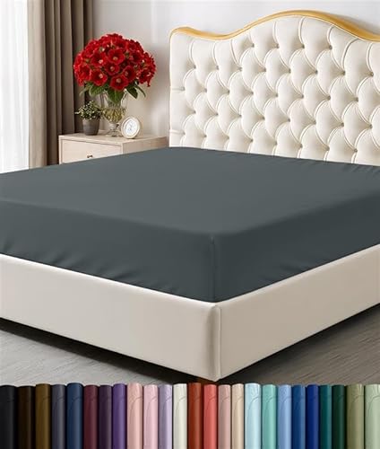 Utopia Bedding Full Fitted Sheet - Bottom Sheet - Deep Pocket - Soft Microfiber - Shrinkage and Fade Resistant - Easy Care -1 Fitted Sheet Only (Grey) Utopia Bedding