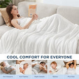 Bedsure Cooling Comforter Queen Size - GentleSoft Moisture Wicking Cooling Blanket for Hot Sleepers, Breathable Lightweight Duvet Insert, Dual-Sided Summer Blanket, White, 88x88 Inches Bedsure