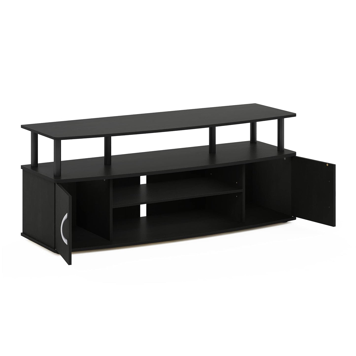 Furinno JAYA Large Entertainment Stand for TV Up to 55 Inch, Blackwood - WoodArtSupply