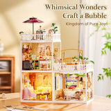 ROBOTIME Super Creator Kits, DIY Mini House Toy Building Set, Plastic Miniature House 126 PCS with Led, Building Set Kits for Creative Play Unique Hobby Gift Idea Birthday (Farmhouse Kitchen)