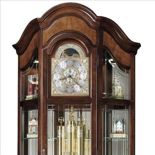 Howard Miller Majestic II Floor Clock, Wood Curio Cabinet, Triple Chimes & Pendulum Volume Control Storage Cabinets, Led Illuminated Shelves Best for Home Decor, Office & Farmhouse Howard Miller