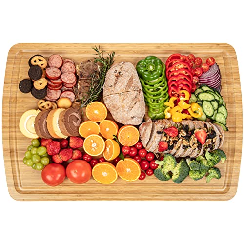 GaoMon 30" Extra Large Bamboo Cutting Board, XXXL Wood Cutting Board for Stove Top, Noodle Board, Over the Sink Cutting Board, Turkey Carving Board, Chopping Board for Meat Vegetables Cheese GAOMON