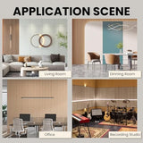 KANAGAWA Wood Wall Panels, 2 Pack Wood Slat for Wall, Decorative Acoustic Panels for Interior Wall, 94.5"×12.6" Slat Wall Paneling, 3D Soundproof Panels for Living Room, Bedroom, Offices, Walnut KANAGAWA