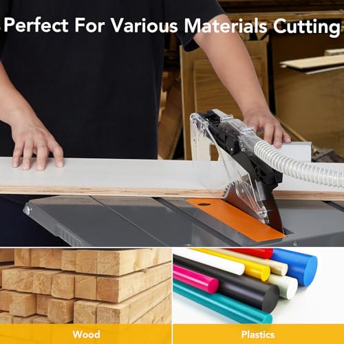 Towllmark Table Saw for Jobsite, 8.5 inch Table Saw Cutting Speed up to 5000RPM，2000W,15A, 98% Vacuuming Rate, Compact Tablesaw with Low Noise for Towallmark
