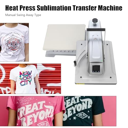 Auto Heat Press Machine, 16 ‘x20’ Clamshell Heat Press with Digital Control Panel, 1600W Digital Sublimation Printer for T-Shirts, Puzzles, Mouse Pads, Pillows njxbrek