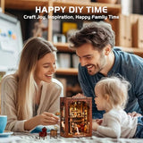 Sagiterra Book Nook Kit，DIY Miniature Dollhouse Kit for Adults and Teens，3D Wooden Tiny House for Family and Friends，Bookshelf Decor in Halloween/Christmas（Book Store） (Twilight Library)