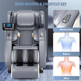 AOVOJRM Massage Chair Full Body- Zero GravityMassage Recliner with Air Pressure, 10 Fixed Massage Rollers, Heating, Foot Roller, Bluetooth Speaker for Home Office, for mom/dad (White) AOVOJRM
